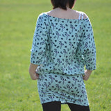 Schnittmuster Kleid, Shirt mit Fledermausärmeln GULA (34-52) : - Sewando