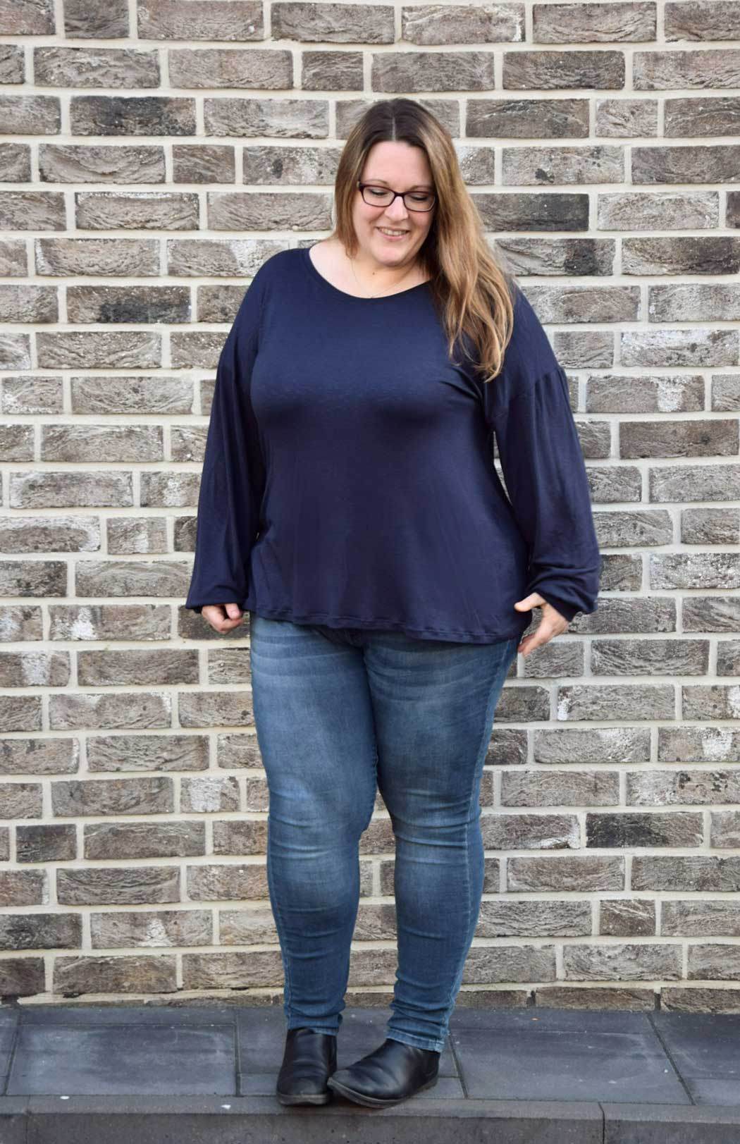 Schnittmuster Jersey Bluse CASTANHA (32-56) : - Sewando