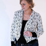 Schnittmuster kurzer Jersey Blazer LILIA (34-58) - Sewando