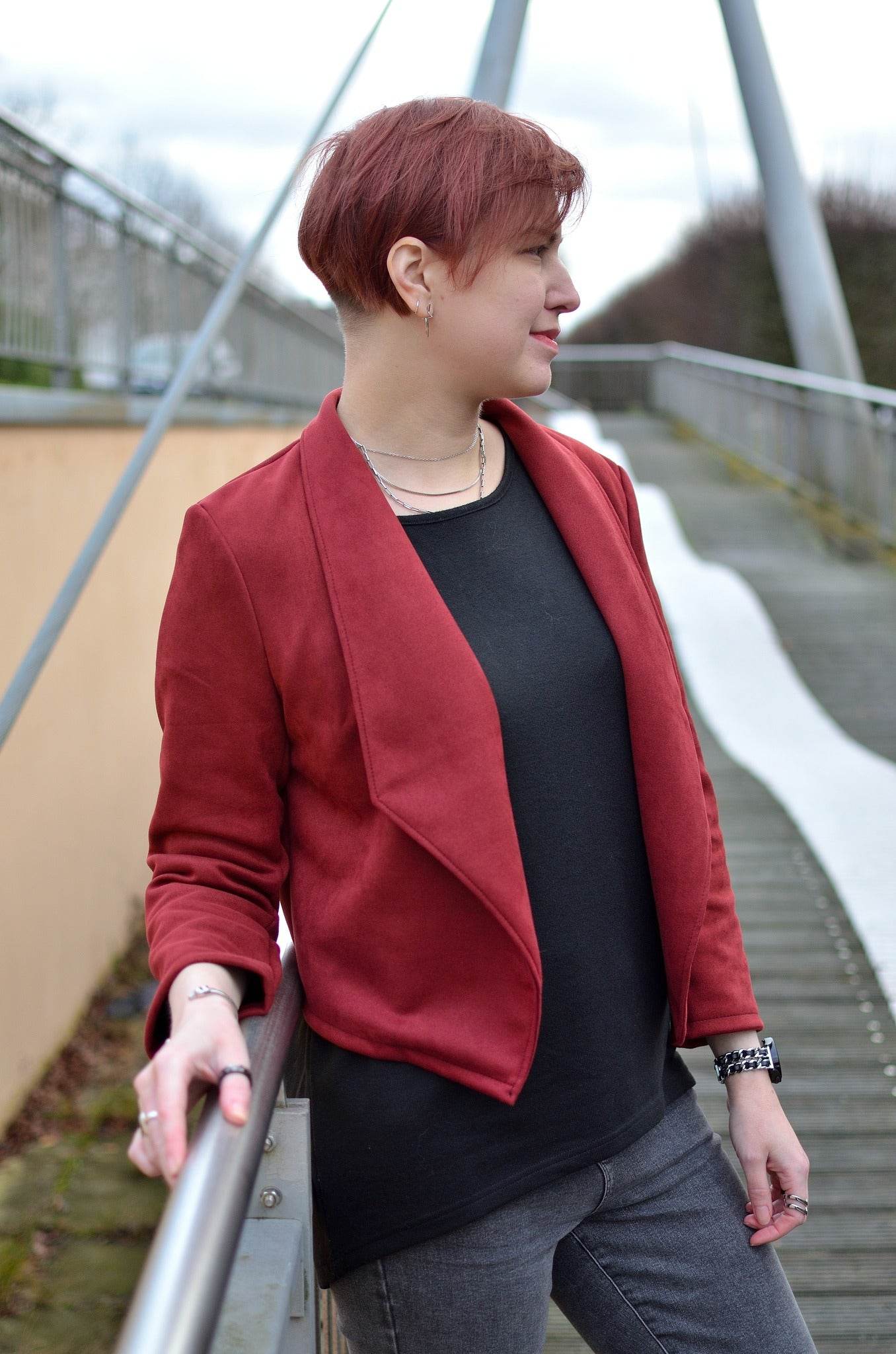 Schnittmuster kurzer Jersey Blazer LILIA (34-58) - Sewando