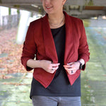 Schnittmuster kurzer Jersey Blazer LILIA (34-58) - Sewando