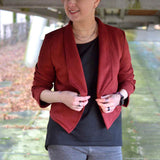 Schnittmuster kurzer Jersey Blazer LILIA (34-58) - Sewando