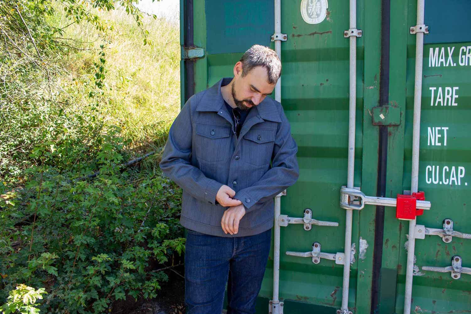 Schnittmuster Jeansjacke „Knopf und Kragen“ Herren Gr. 44 - 64 : - Sewando