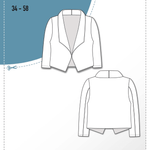 Schnittmuster kurzer Jersey Blazer LILIA (34-58) - Sewando