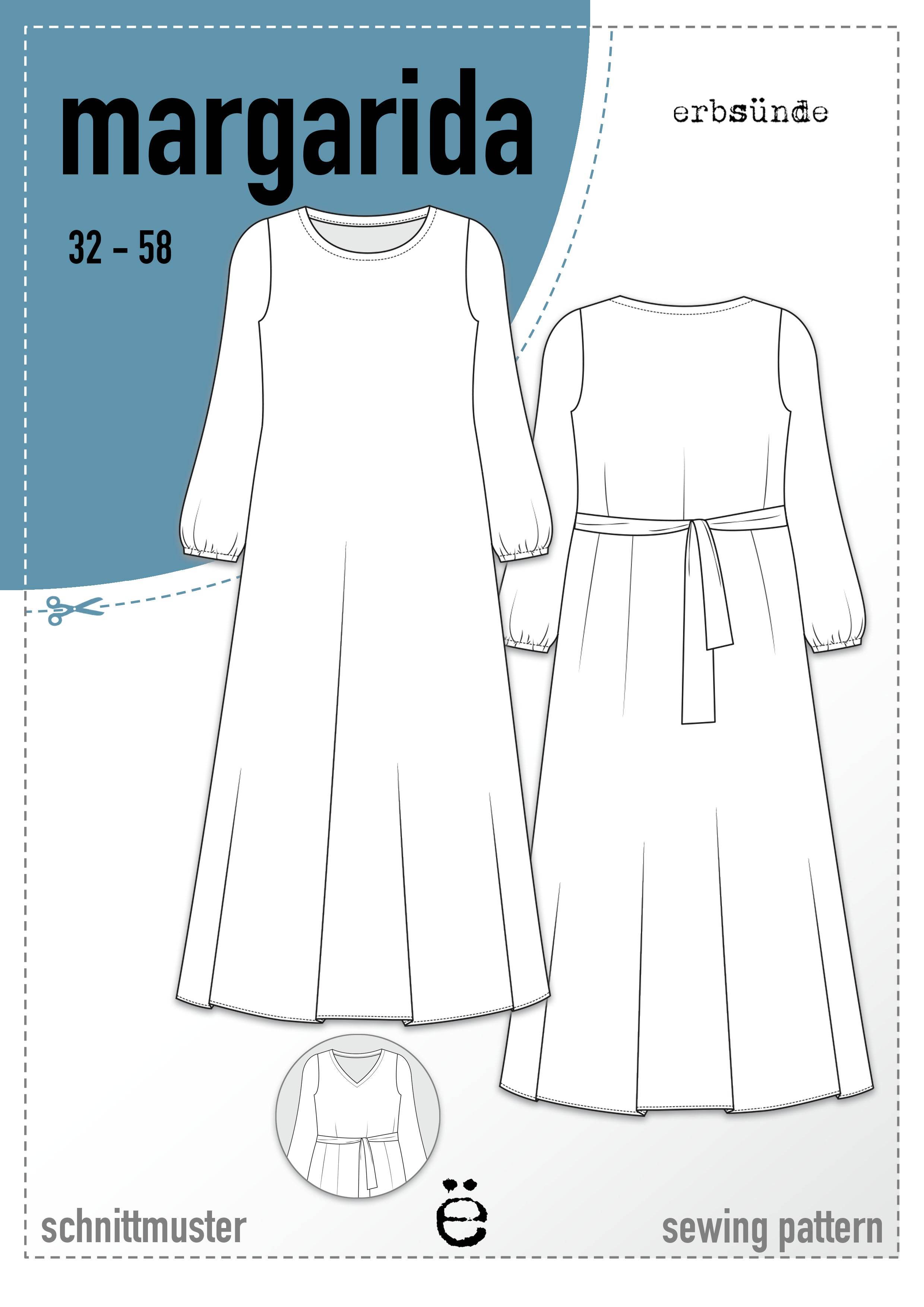 Schnittmuster Viskose Kleid mit Schleife MARGARIDA (32-58) - Sewando