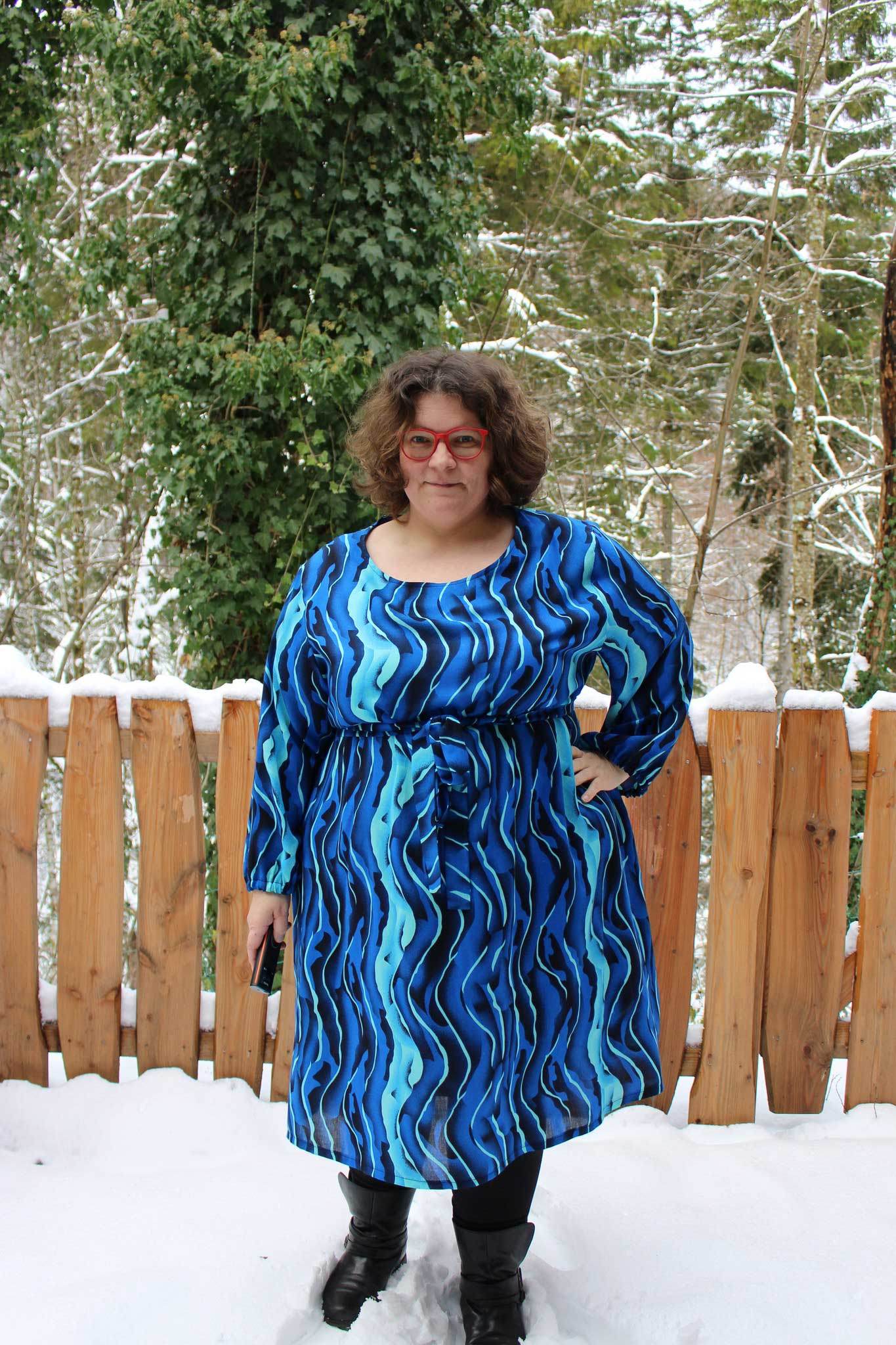 Schnittmuster Viskose Kleid mit Schleife MARGARIDA (32-58) - Sewando