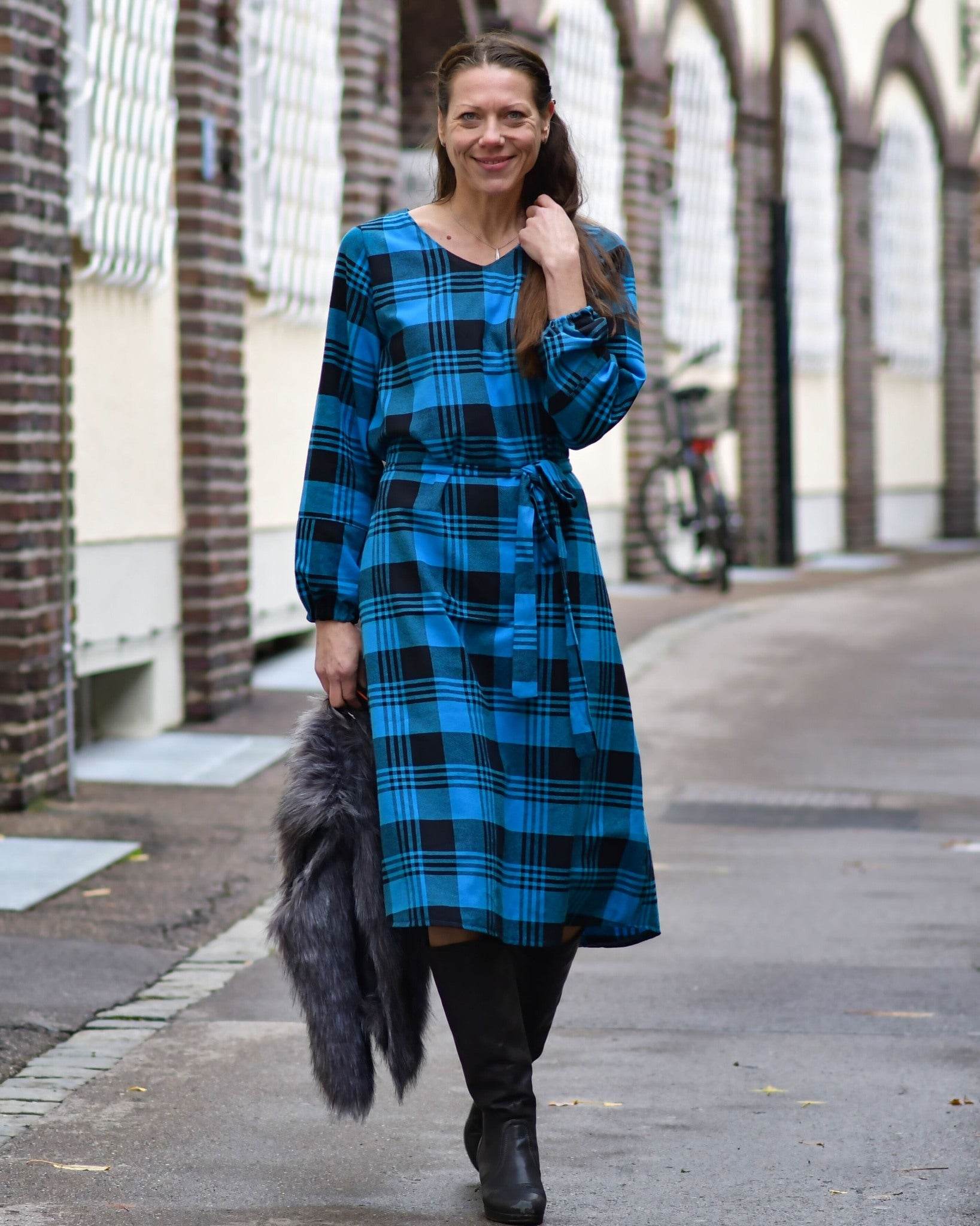 Schnittmuster Viskose Kleid mit Schleife MARGARIDA (32-58) - Sewando