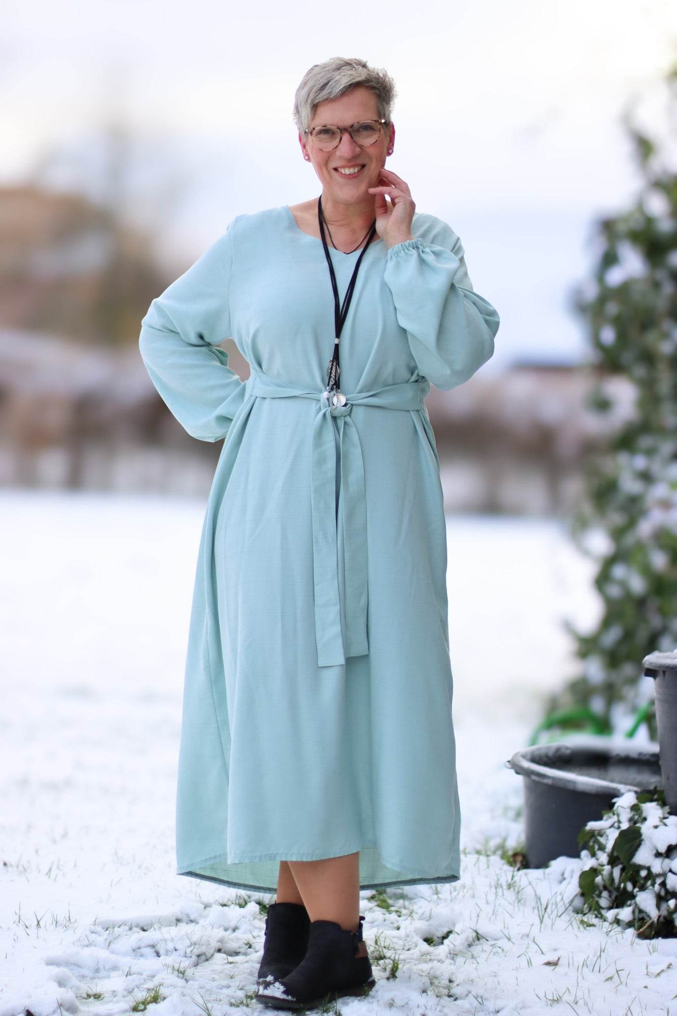 Schnittmuster Viskose Kleid mit Schleife MARGARIDA (32-58) - Sewando