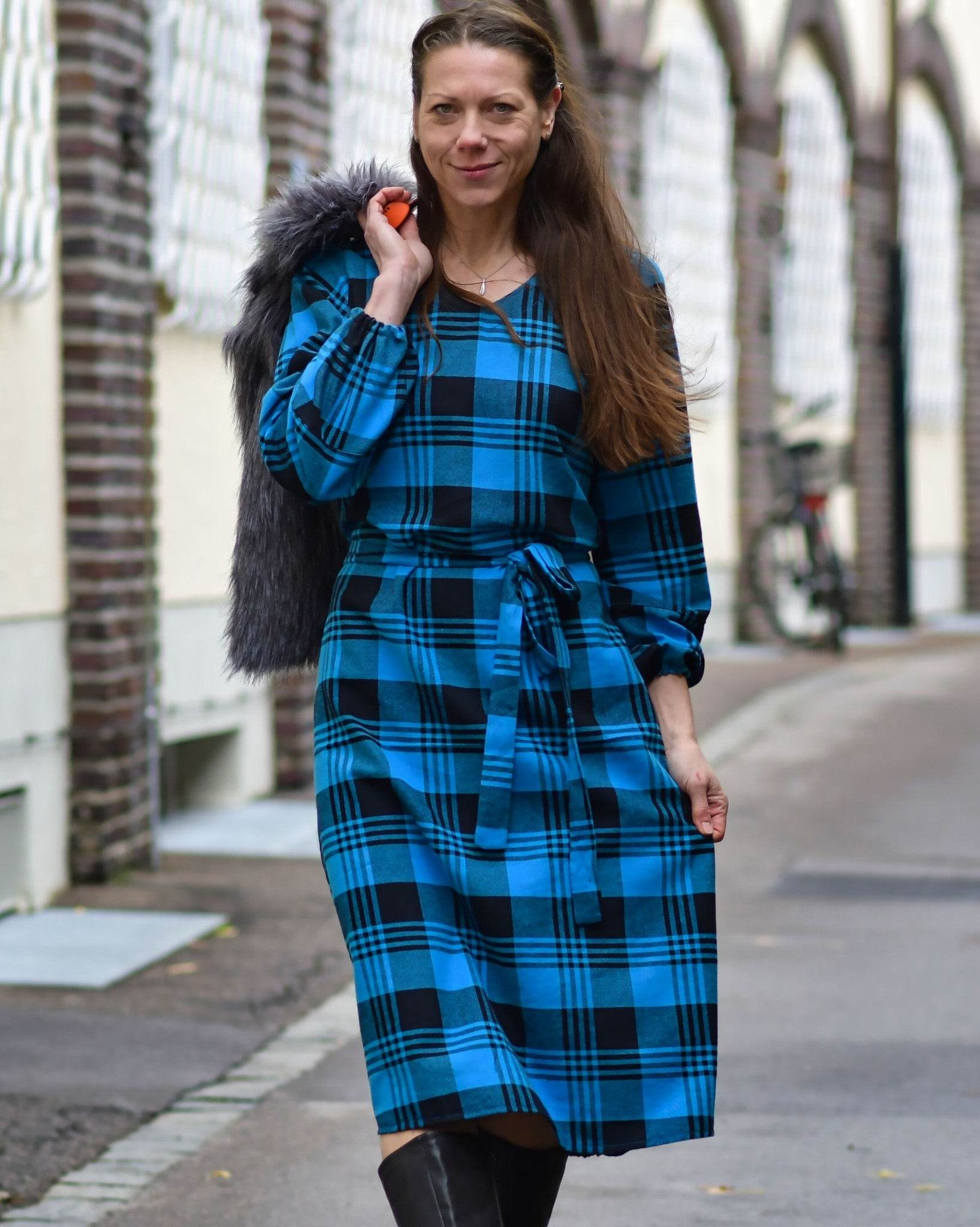 Schnittmuster Viskose Kleid mit Schleife MARGARIDA (32-58) - Sewando