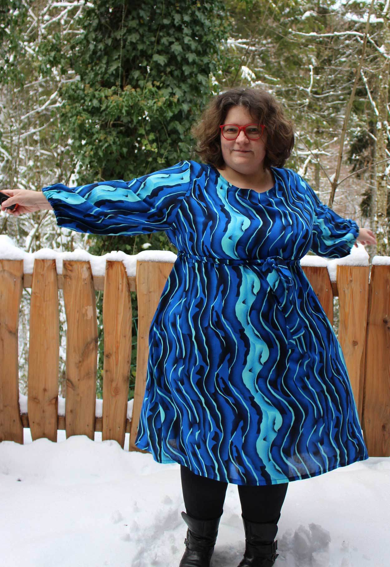 Schnittmuster Viskose Kleid mit Schleife MARGARIDA (32-58) - Sewando