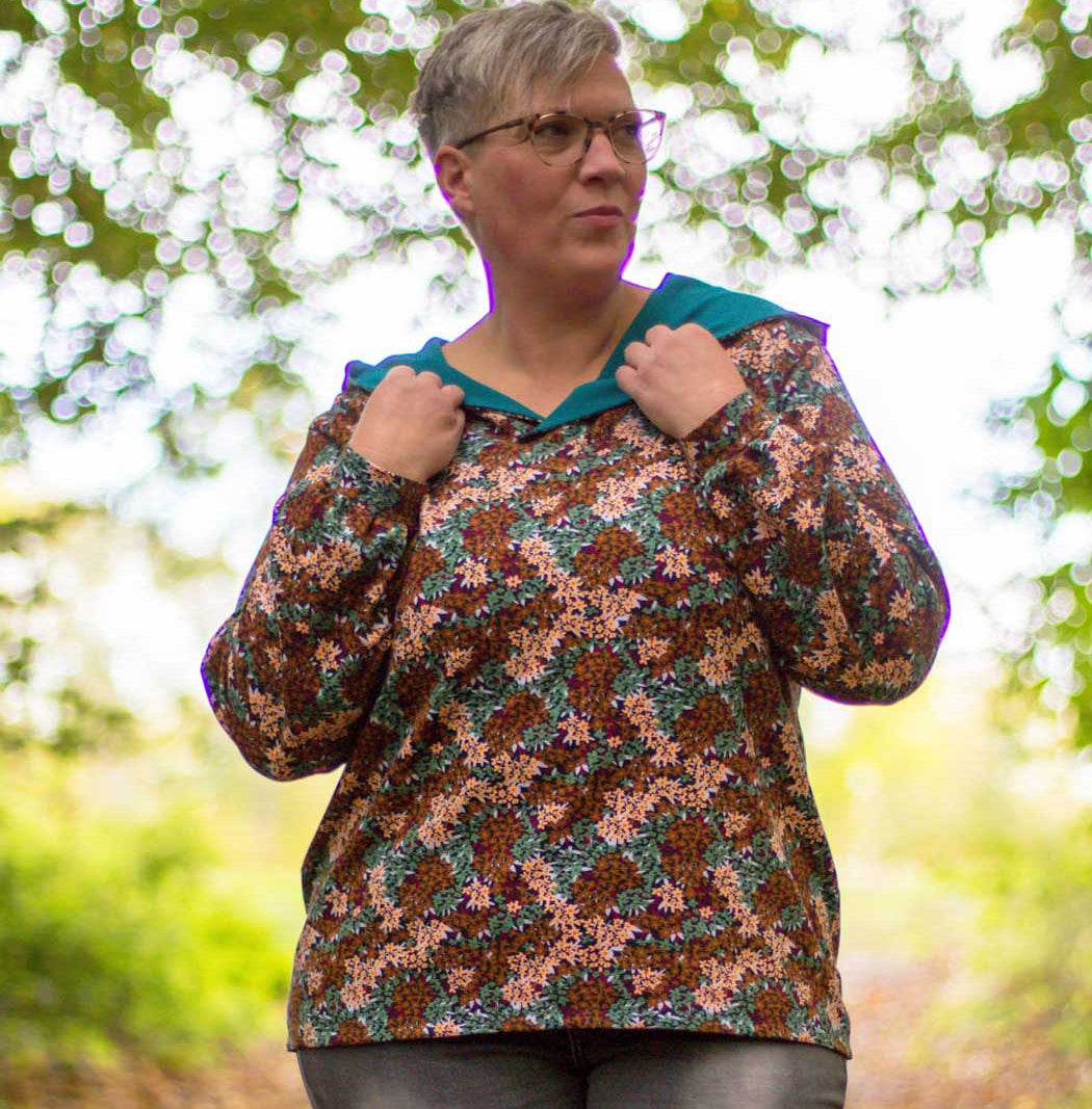 Schnittmuster Pullover mit Kapuzenkragen ACEROLA (34-58) : - Sewando