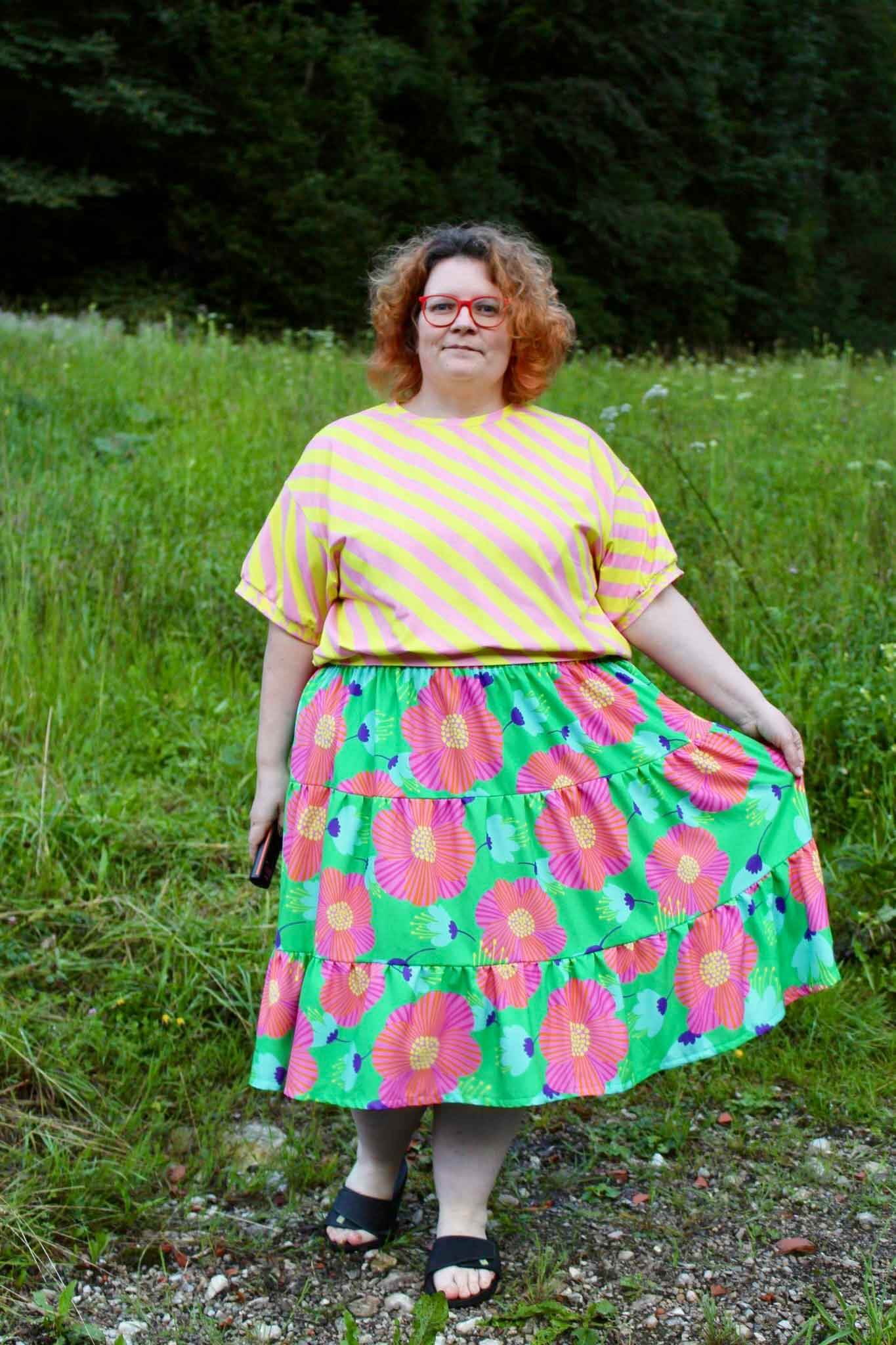 Schnittmuster Stufenrock ESCADARIA (32-58) : - Sewando