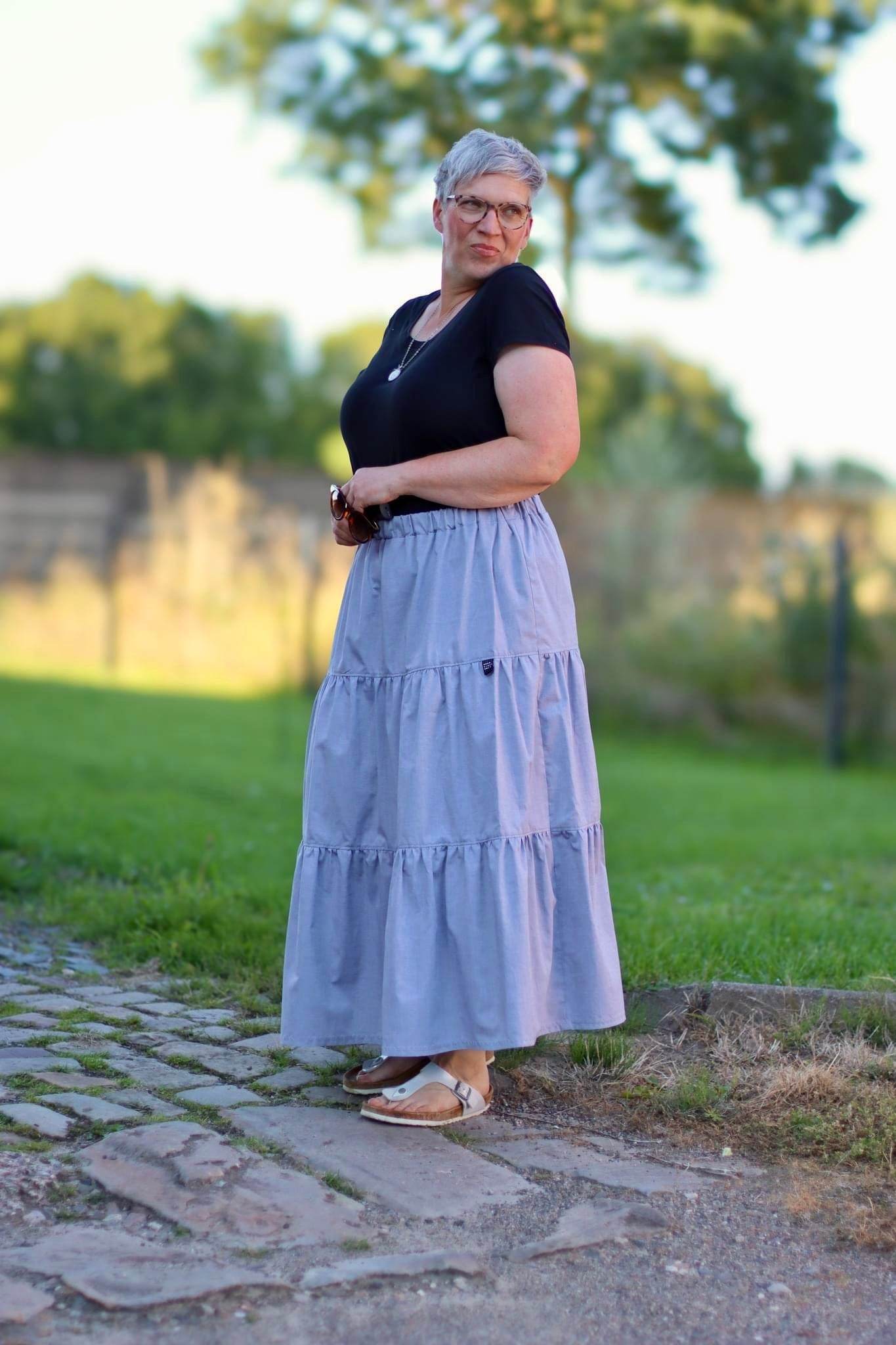 Schnittmuster Stufenrock ESCADARIA (32-58) : - Sewando