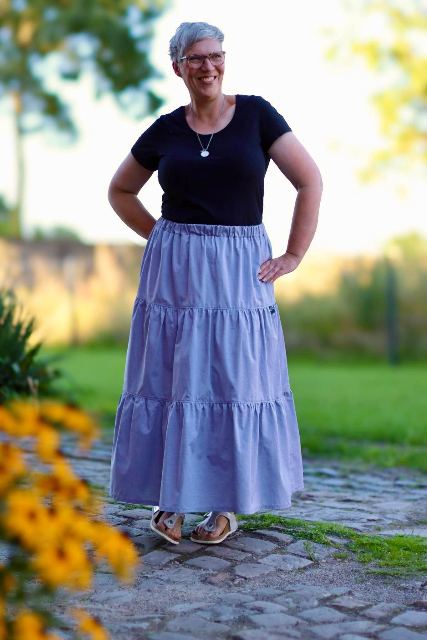 Schnittmuster Stufenrock ESCADARIA (32-58) : - Sewando