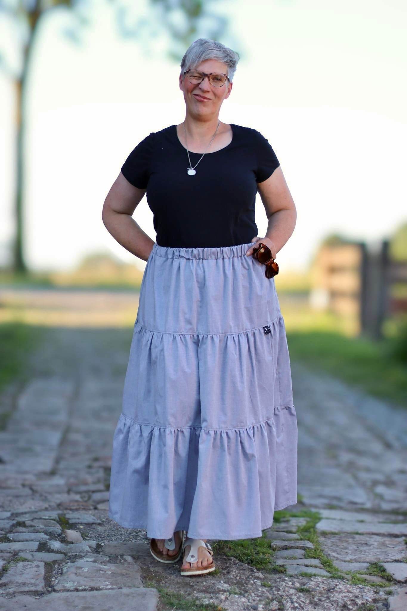 Schnittmuster Stufenrock ESCADARIA (32-58) : - Sewando