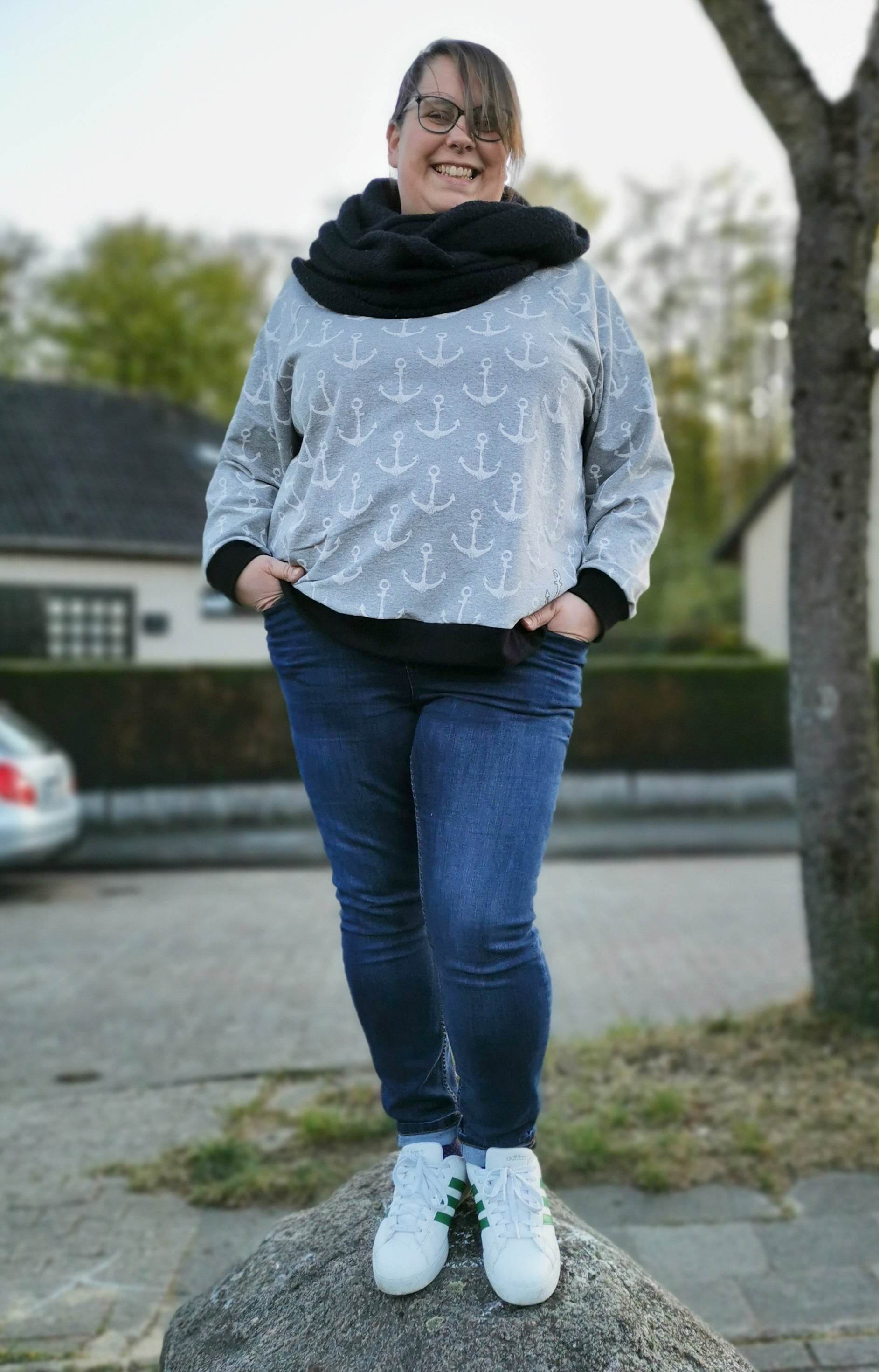 Schnittmuster Oversize Raglansweater PAPAYA (34-60) : - Sewando