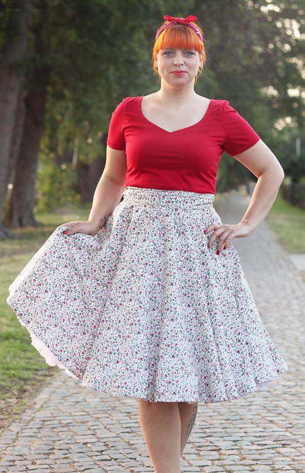 Schnittmuster Tellerrock mit Petticoat AVARITIA (34-58) : - Sewando