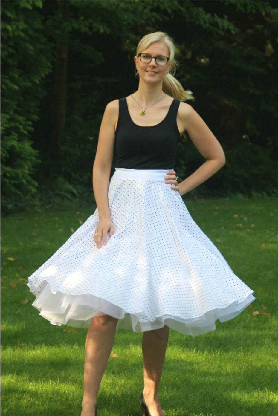 Schnittmuster Tellerrock mit Petticoat AVARITIA (34-58) : - Sewando