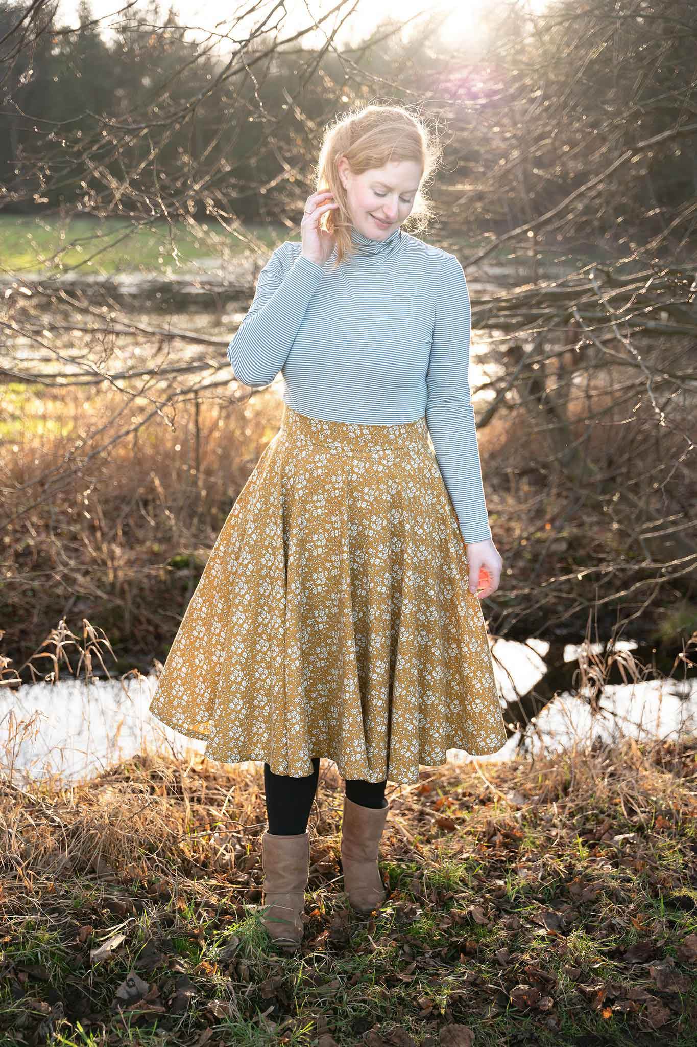 Schnittmuster Tellerrock mit Petticoat AVARITIA (34-58) : - Sewando