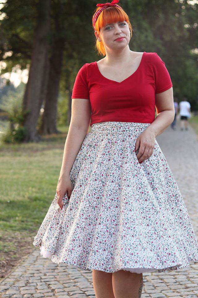 Schnittmuster Tellerrock mit Petticoat AVARITIA (34-58) : - Sewando