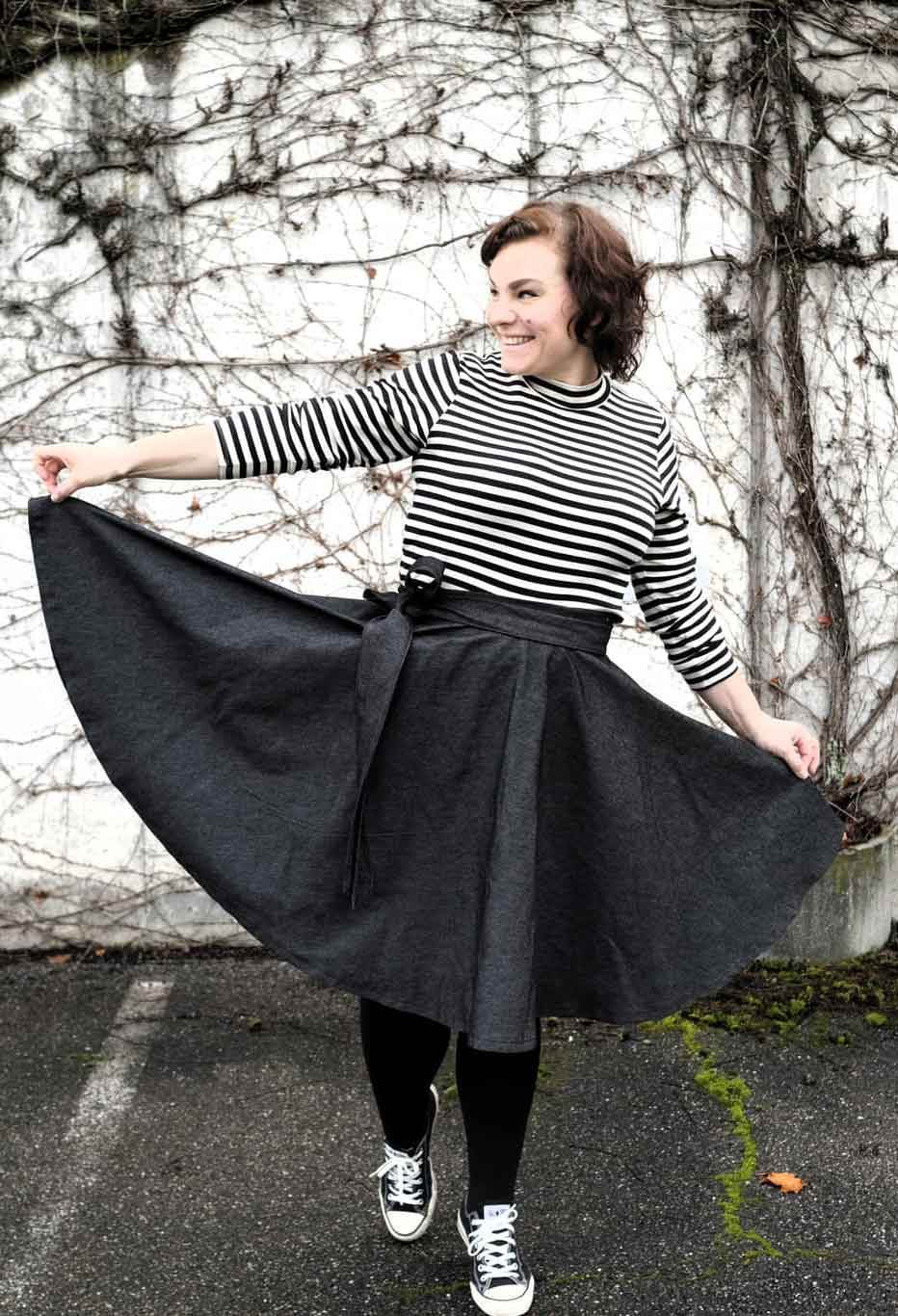 Schnittmuster Tellerrock mit Petticoat AVARITIA (34-58) : - Sewando