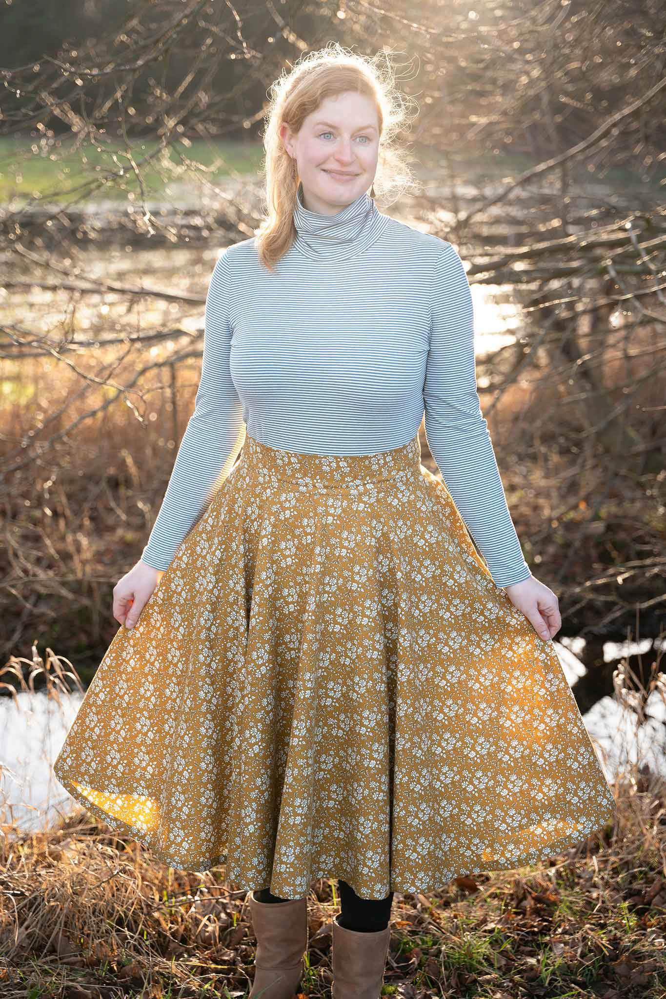 Schnittmuster Tellerrock mit Petticoat AVARITIA (34-58) : - Sewando