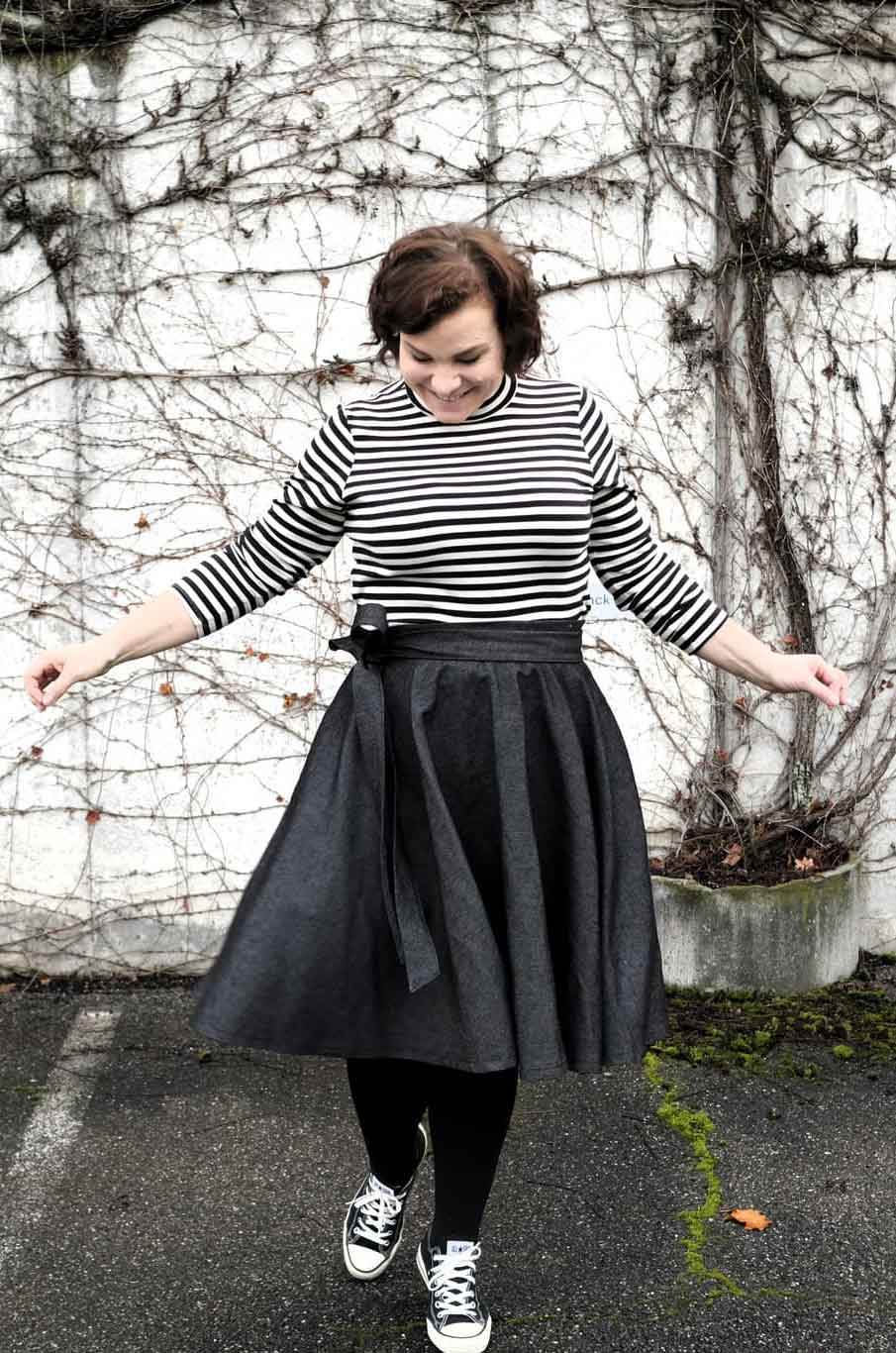 Schnittmuster Tellerrock mit Petticoat AVARITIA (34-58) : - Sewando