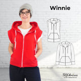 Schnittmuster Damen Jacke, Weste Winnie Gr. 34-54 - Sewando