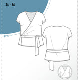 Schnittmuster Wickelbluse OLIVIA (34-56) : - Sewando