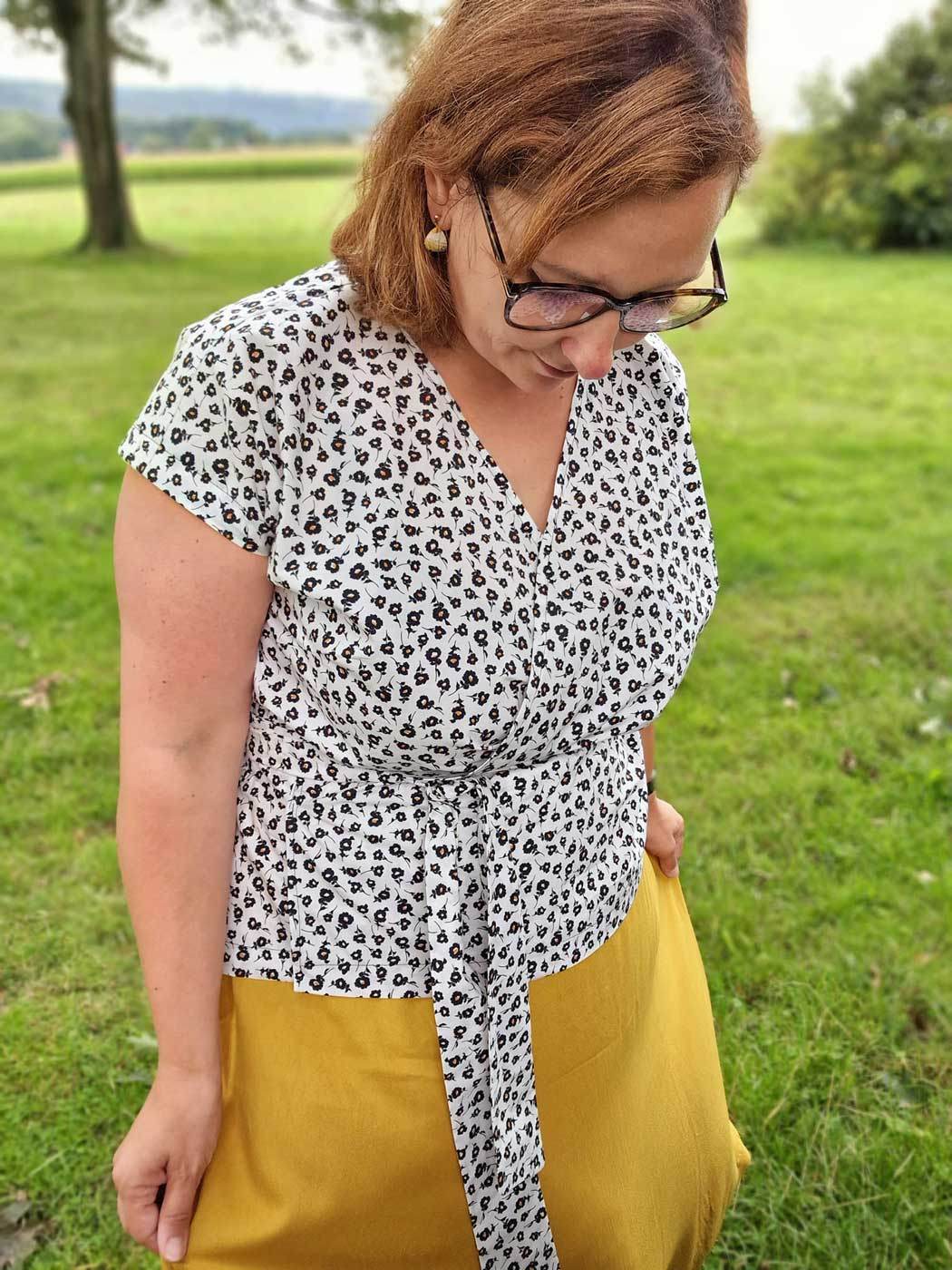 Schnittmuster Wickelbluse OLIVIA (34-56) : - Sewando