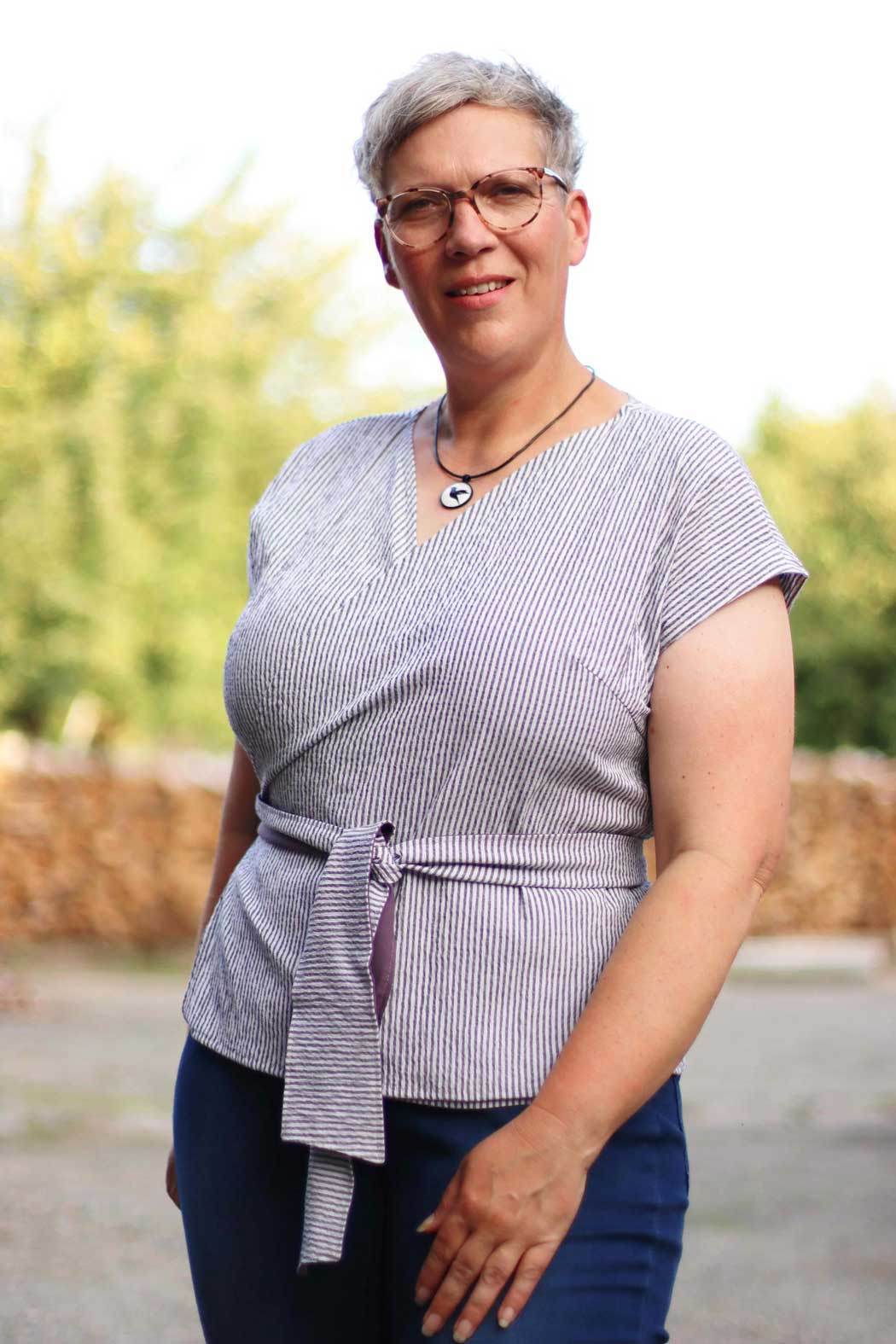 Schnittmuster Wickelbluse OLIVIA (34-56) : - Sewando