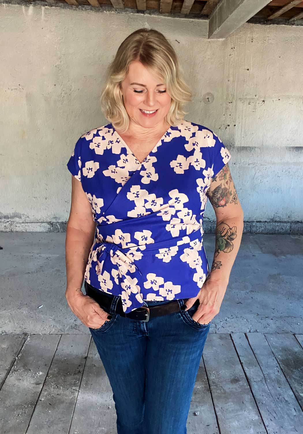 Schnittmuster Wickelbluse OLIVIA (34-56) : - Sewando