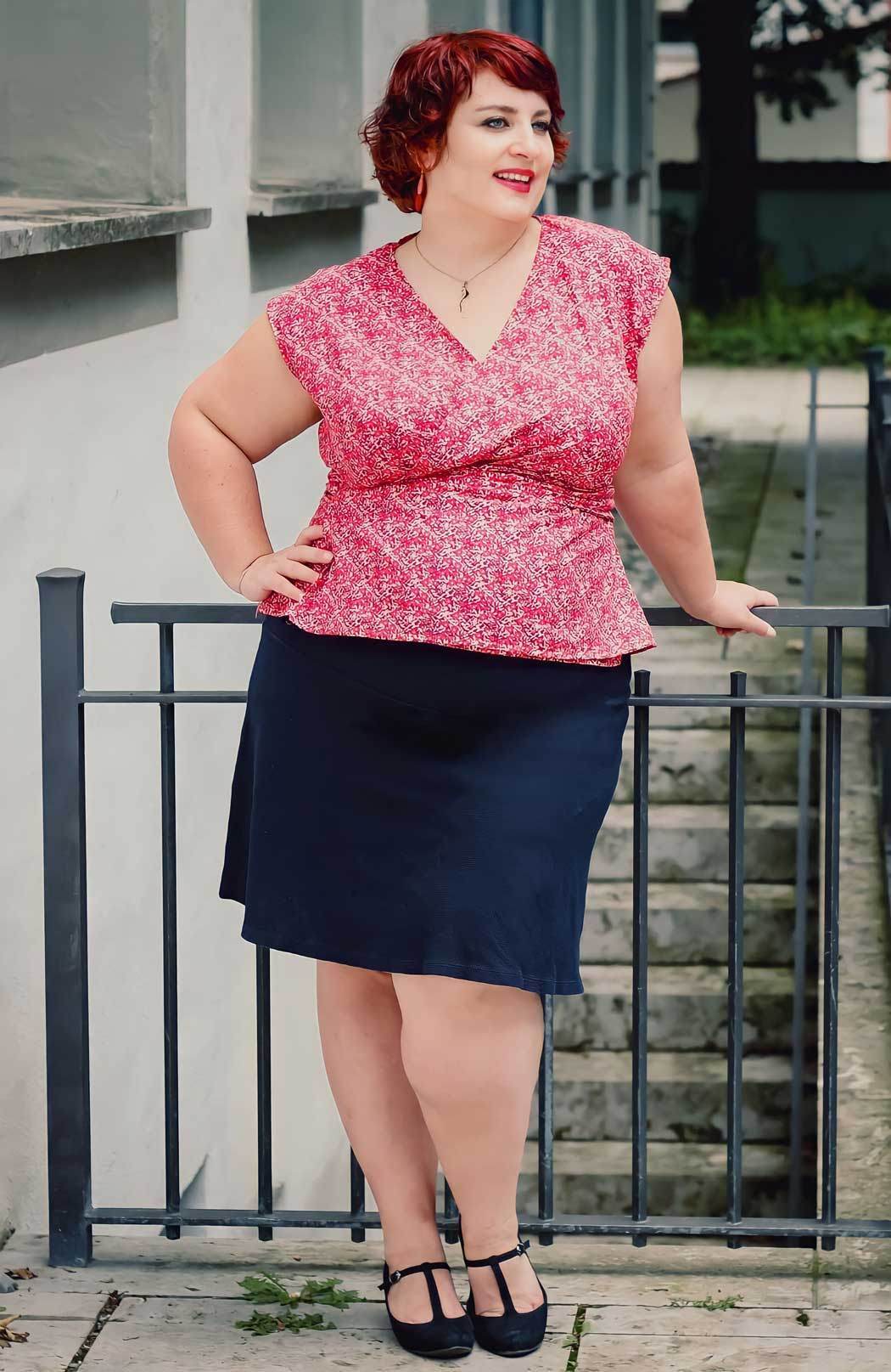 Schnittmuster Wickelbluse OLIVIA (34-56) : - Sewando