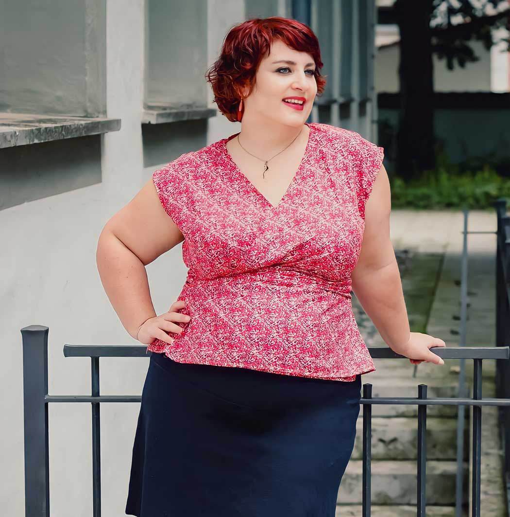 Schnittmuster Wickelbluse OLIVIA (34-56) : - Sewando