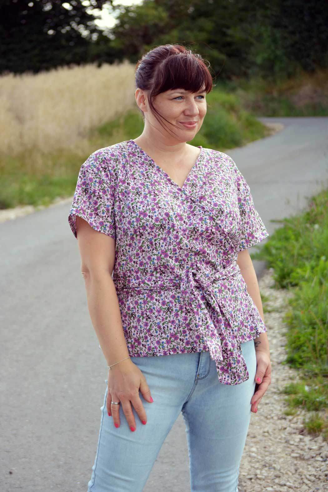 Schnittmuster Wickelbluse OLIVIA (34-56) : - Sewando