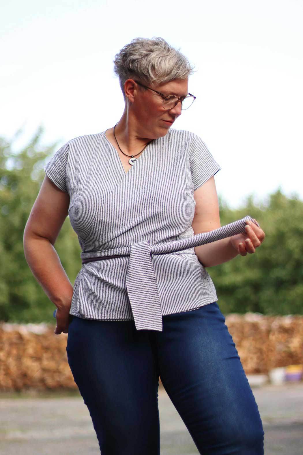 Schnittmuster Wickelbluse OLIVIA (34-56) : - Sewando