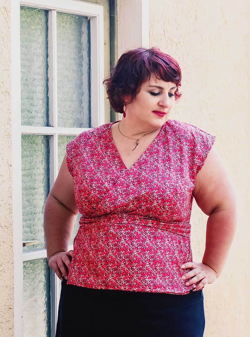 Schnittmuster Wickelbluse OLIVIA (34-56) : - Sewando