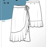 Schnittmuster Wickelrock PITANGA (34-58) - Sewando