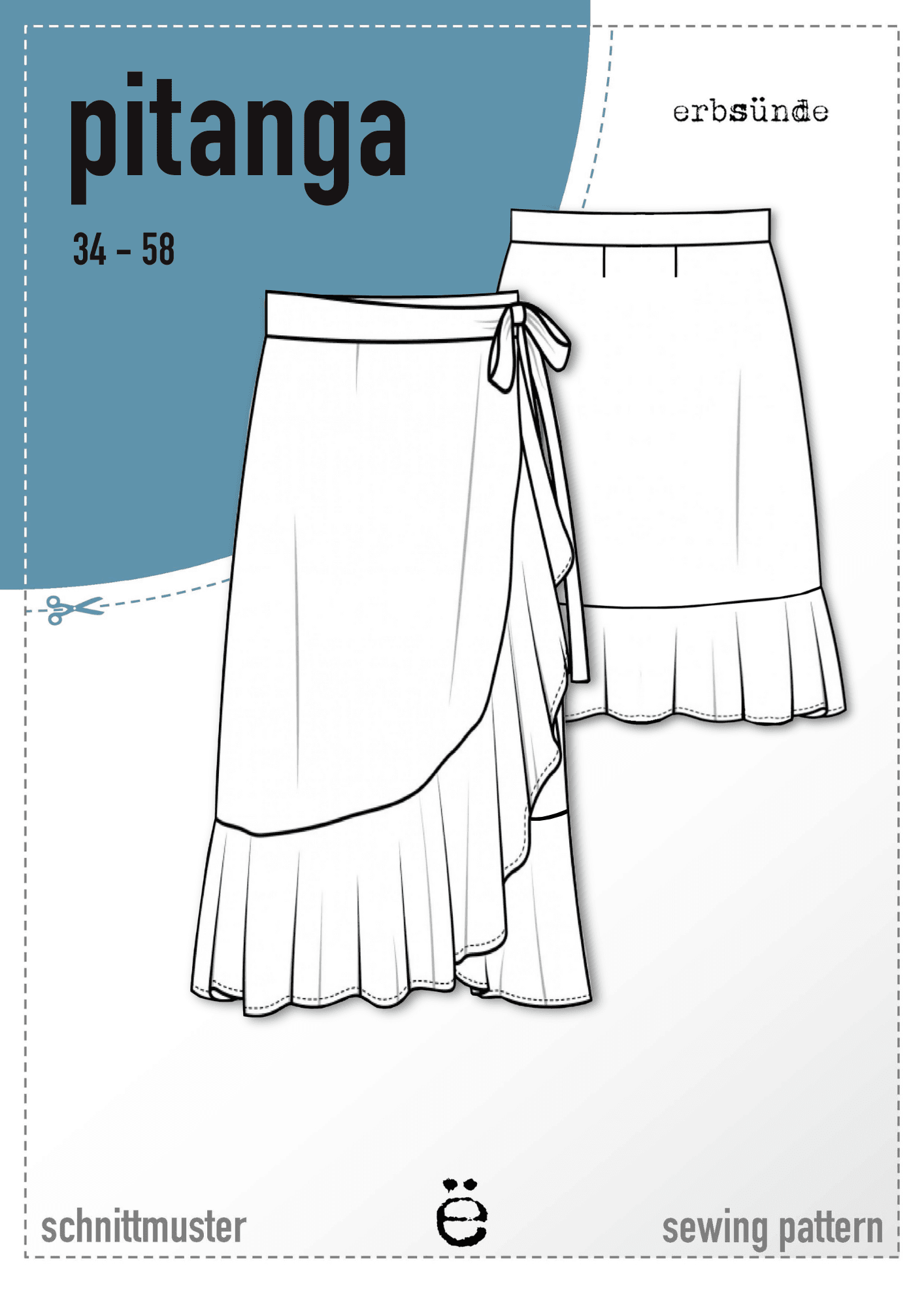 Schnittmuster Wickelrock PITANGA (34-58) - Sewando
