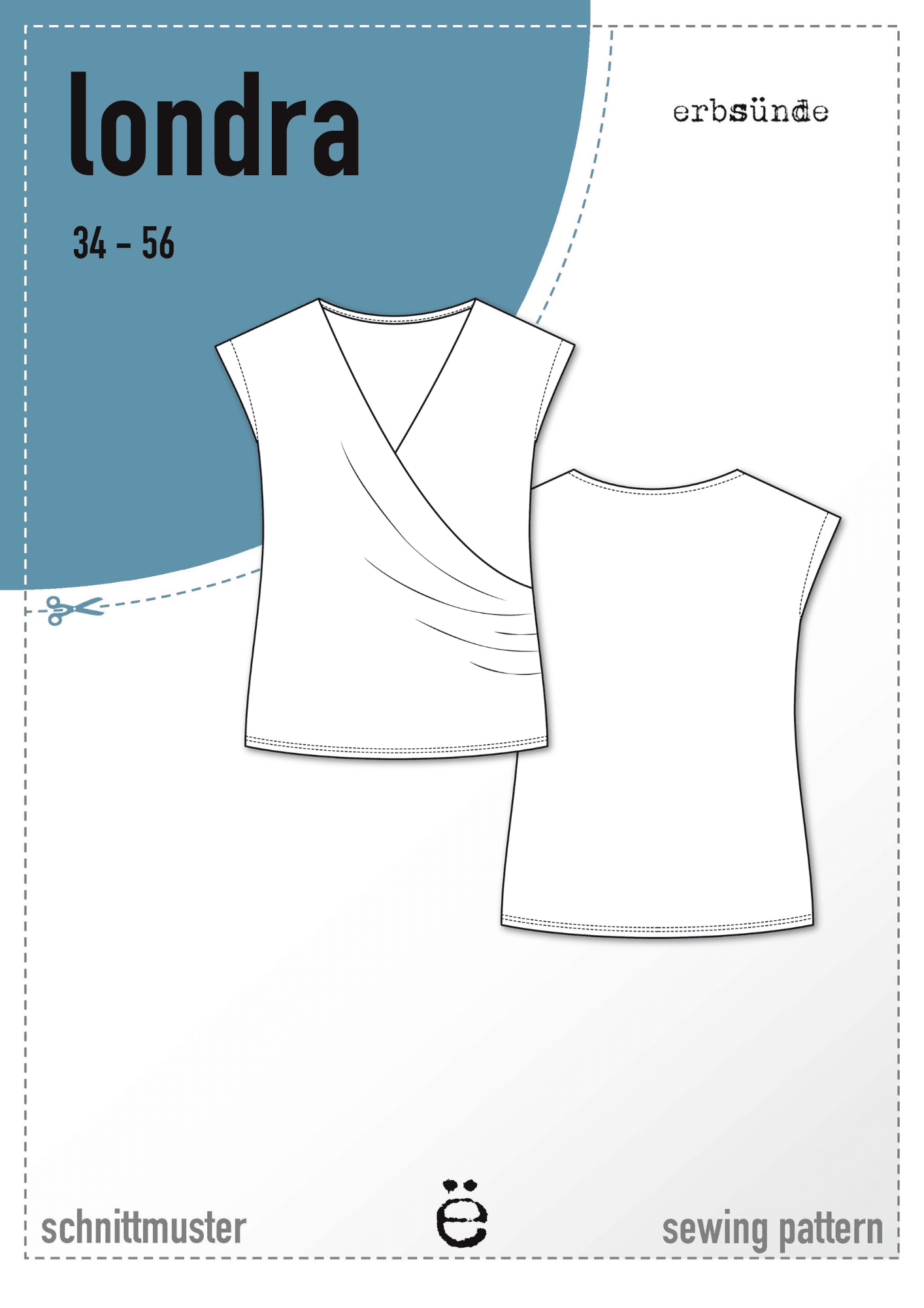 Schnittmuster Top in Wickeloptik LONDRA (34-56) : - Sewando