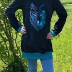 Schnittmuster Klara - Longhoodie und Sweatkleid für Kinder - mit Kapuze/Wickelkragen Gr. 86-158 - Sewando