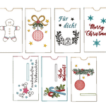 Stickdatei Schokohülle SET Weihnachten 7 Motive - Sewando