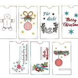Stickdatei Schokohülle SET Weihnachten 7 Motive - Sewando