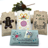 Stickdatei Schokohülle SET Weihnachten 7 Motive - Sewando