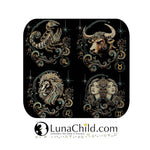 Set 12 Sternzeichen - realistisch - FÜR DUNKLE STOFFE - Sewando