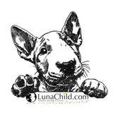 Stickdatei Bullterrier Welpe "Gracie" - realistisch - FÜR HELLE STOFFE