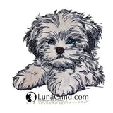 Stickdatei Applikation Shih Tzu "Lesley"  - realistisch - FÜR HELLE & DUNKLE STOFFE