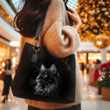 Stickdatei Katze "Gretel" - realistisch - FÜR DUNKLE STOFFE