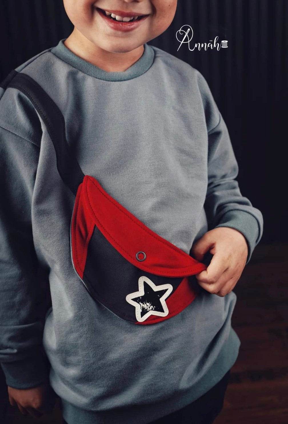 KOMBI E-Book Bauchtaschenhoodie Gr. 68 - 140 - Sewando