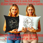 Set 12 Sternzeichen - realistisch - FÜR DUNKLE STOFFE - Sewando